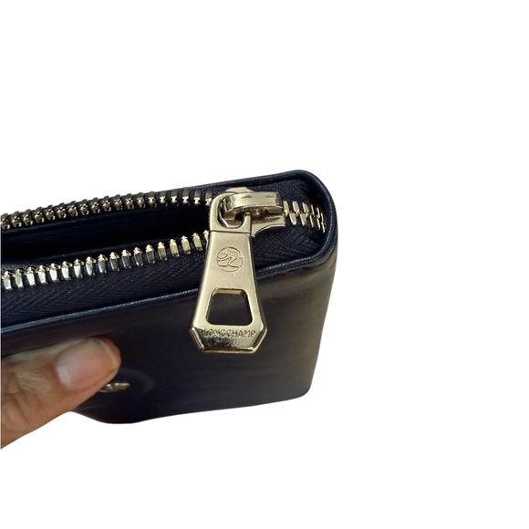 Longchamp L-Shaped Leather Zip Wallet - Excellent Condition, Navy - Picture 4 of 4
